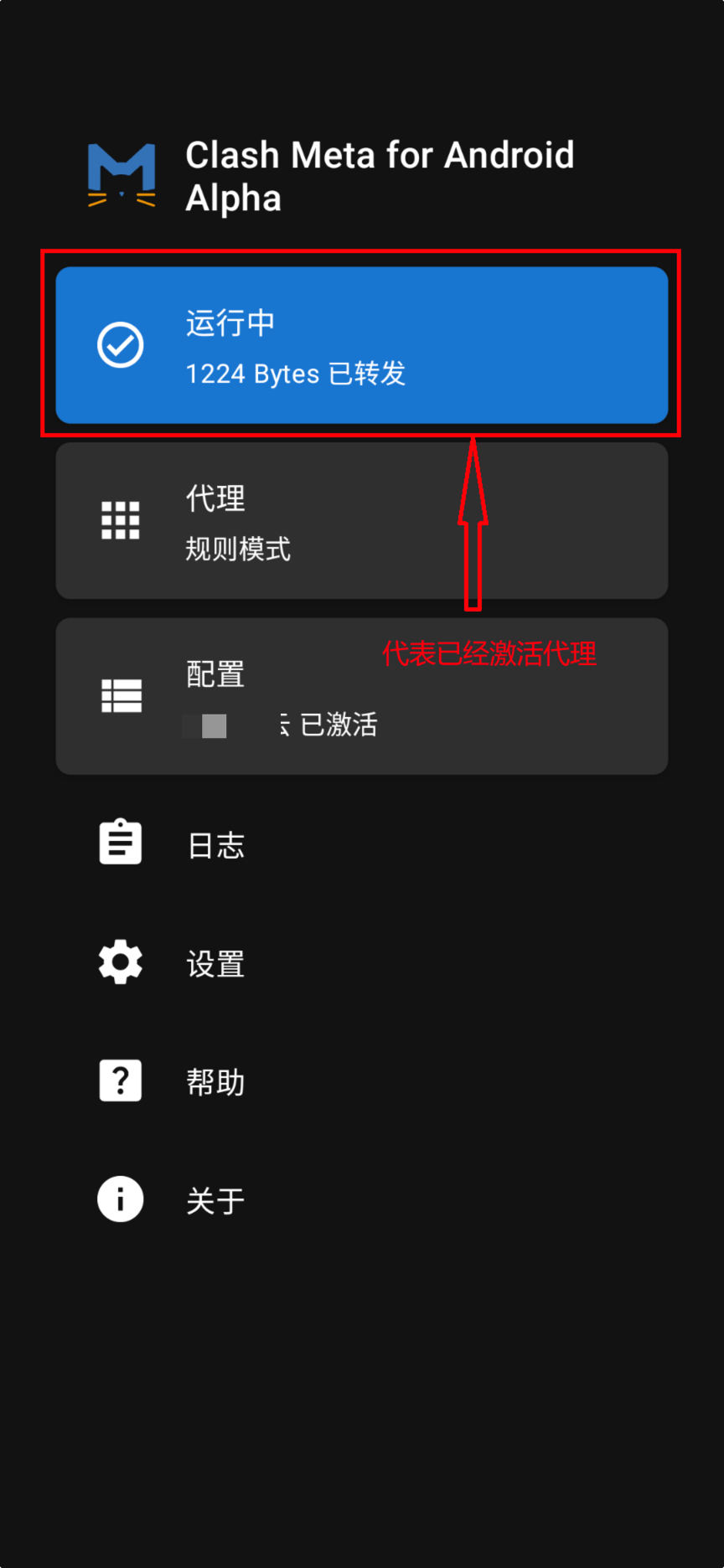 Clash Meta for Android Start Proxy 2